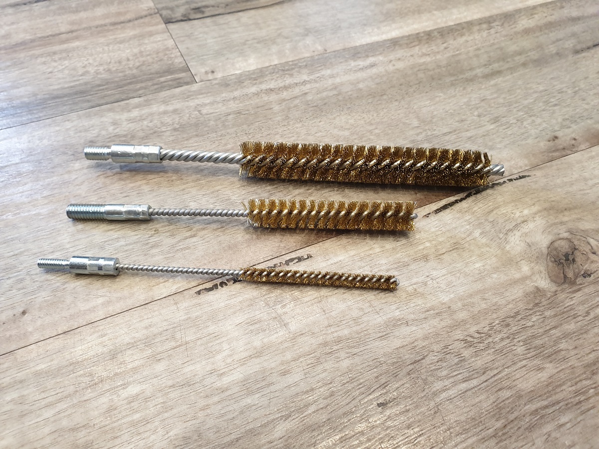 Brass Wire Condensor Tube Brush 3/16″ or 5/16″ fitting BORDO brand Busy Bee Brushware